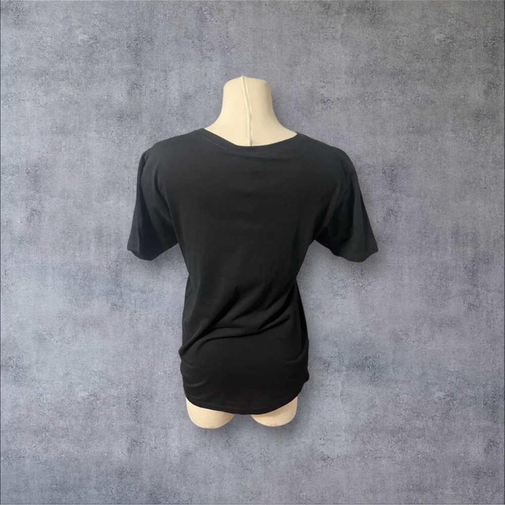 Gucci Black Short Sleeve Tee with Sequined Bunny and White GUCCY Logo - Picture 6 of 6